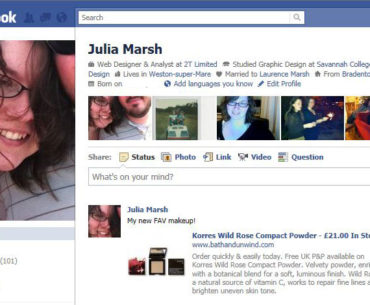 This is and example of how your post looks on Facebook.