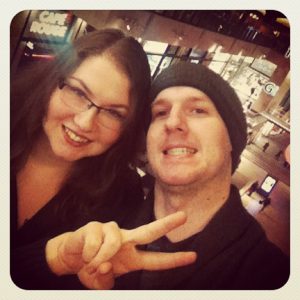 Jules and her brother Tony over Christmas